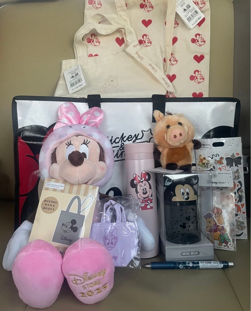 ◇値下福袋◇ディズニーストア2025ラッキーバックミニー干支ぬいぐるみ