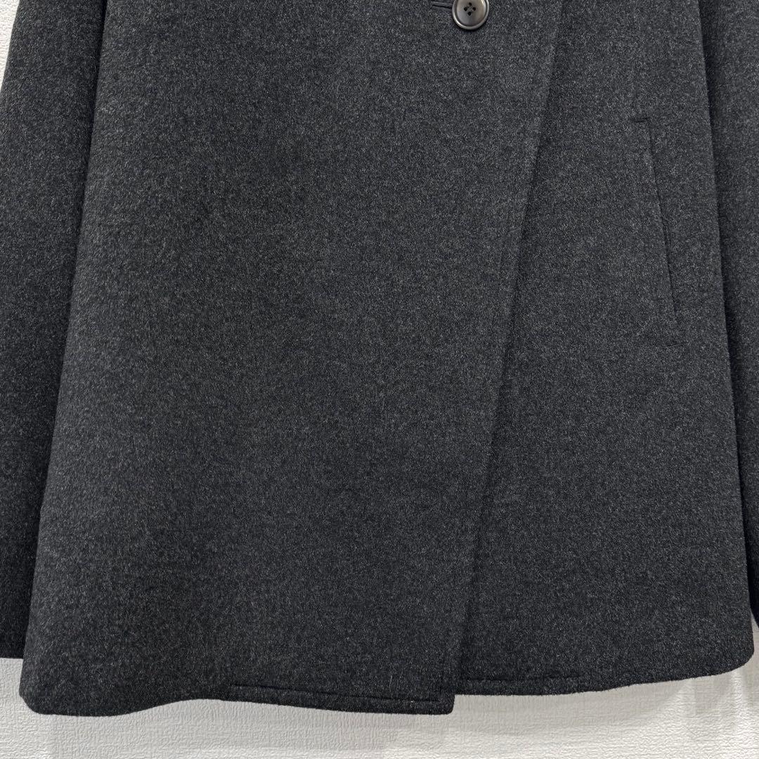 Y's ワイズ ヨウジヤマモト カシミヤ混 ウール 変形コート グレー杢