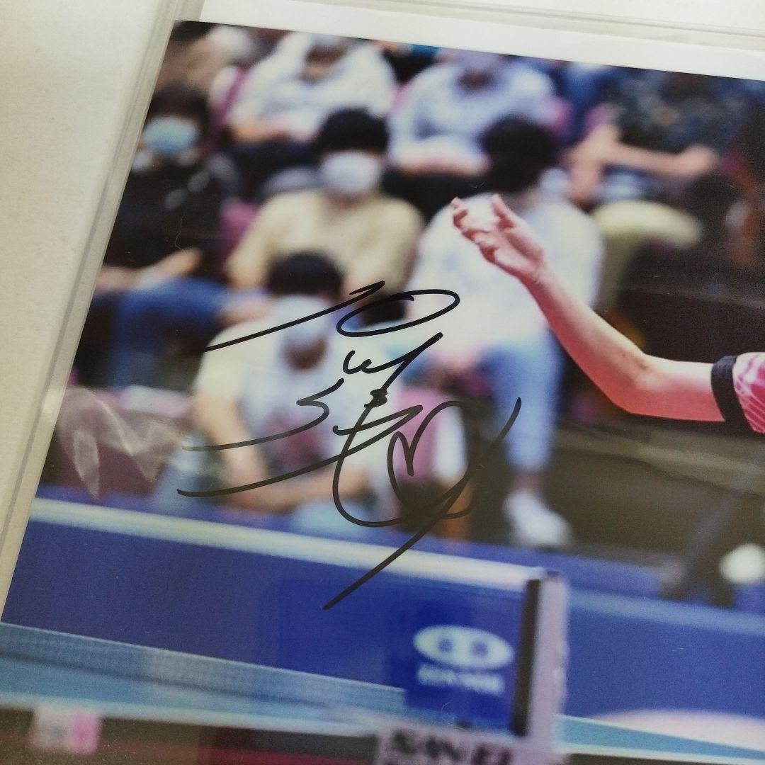 女子卓球 オリンピックメダリスト 石川佳純 直筆サイン入りフォト 証明