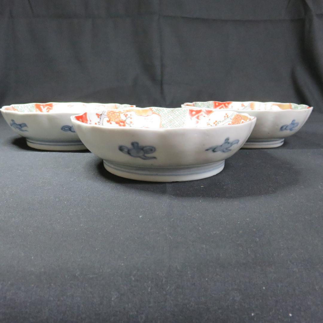 なます皿 3枚 梅図 江戸時代 蛇の目高台 古伊万里 高台欠け - メルカリ