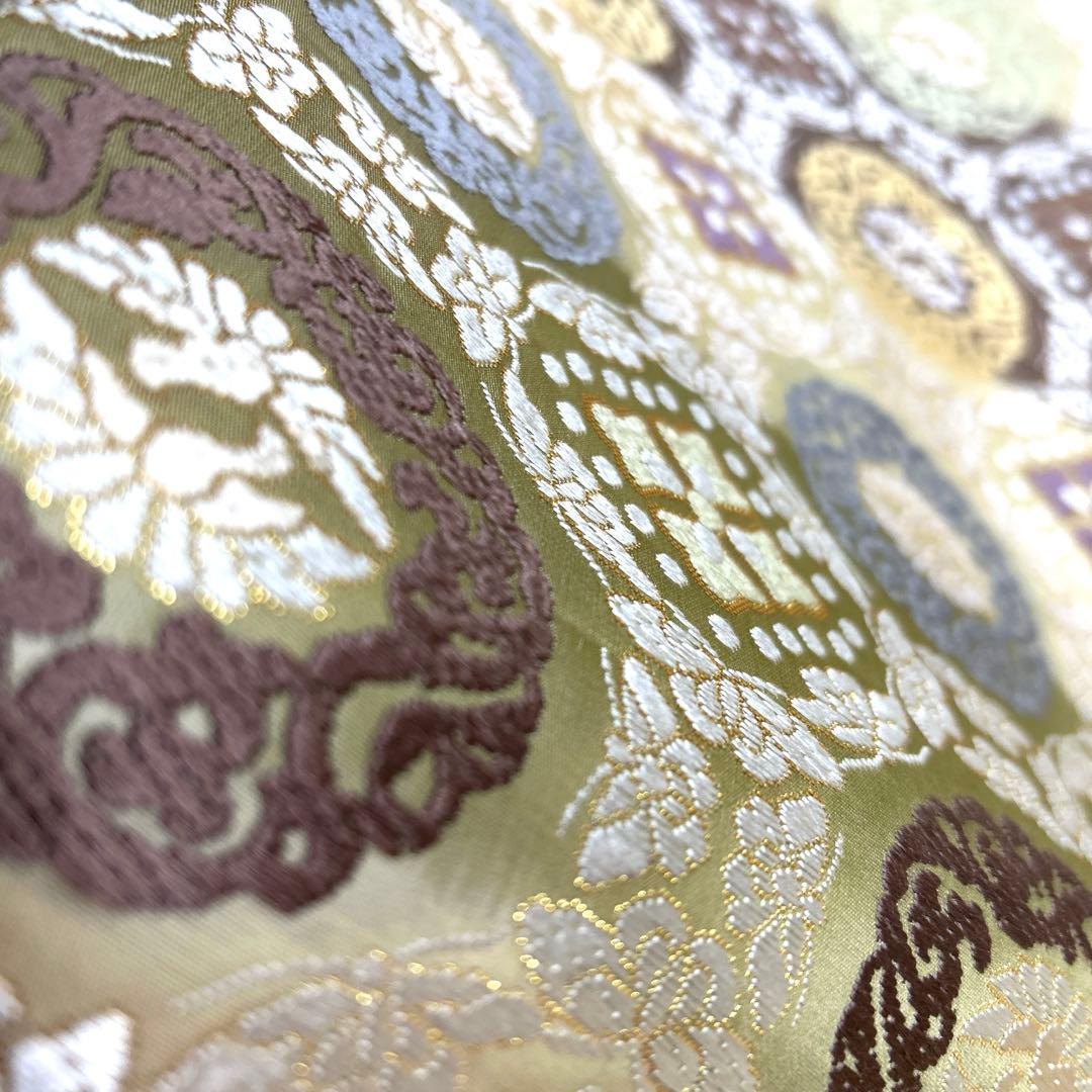 正絹　袋帯《刺繍　丸紋様》