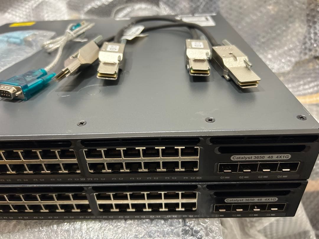 CCNA、CCNP】2台セット スタックCisco L3スイッチ3650 - メルカリ