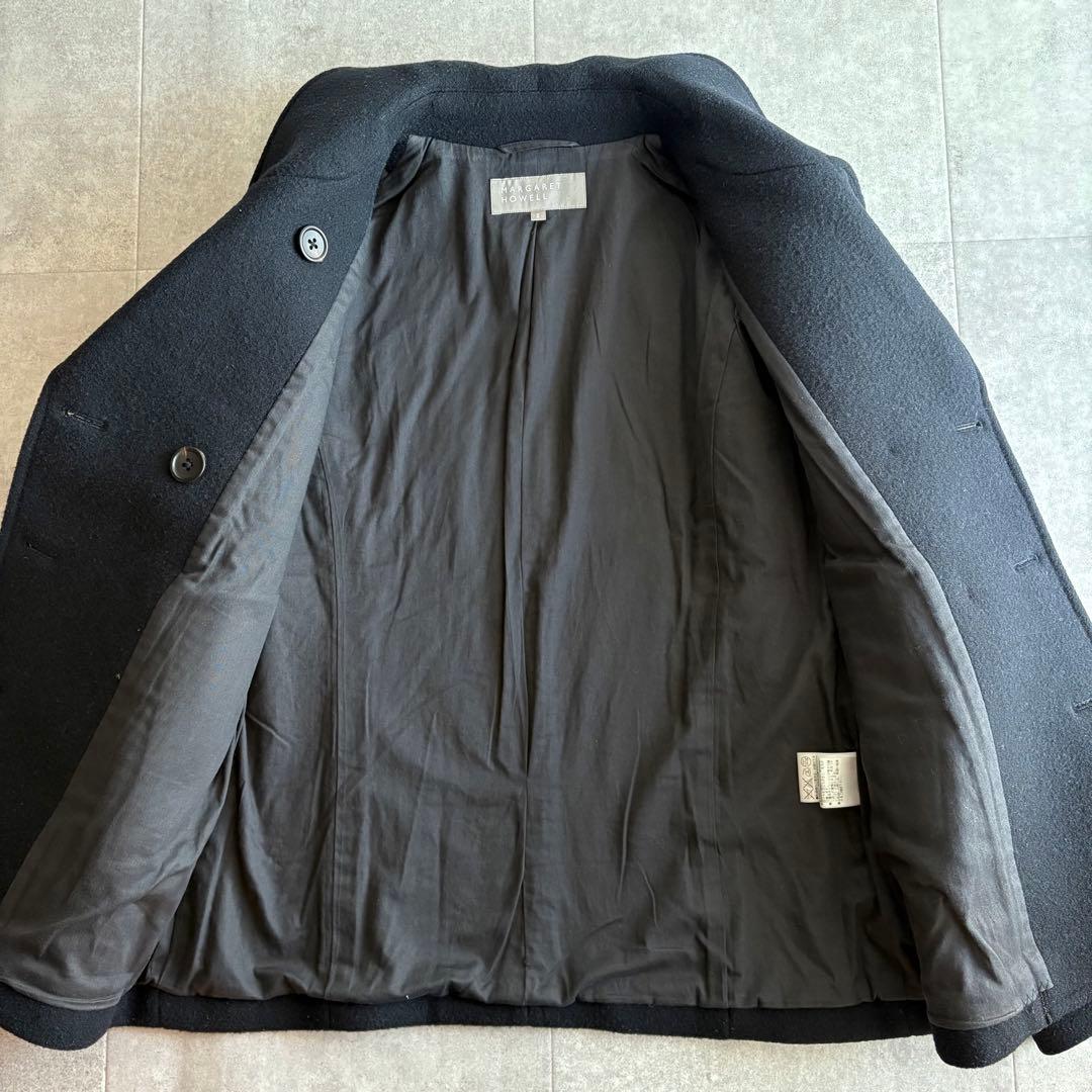 マーガレットハウエル ウール カシミヤ ピーコート ブラック Ⅱ - メルカリ