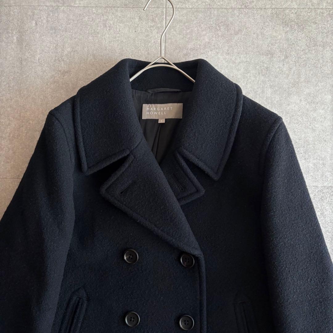 マーガレットハウエル ウール カシミヤ ピーコート ブラック Ⅱ - メルカリ