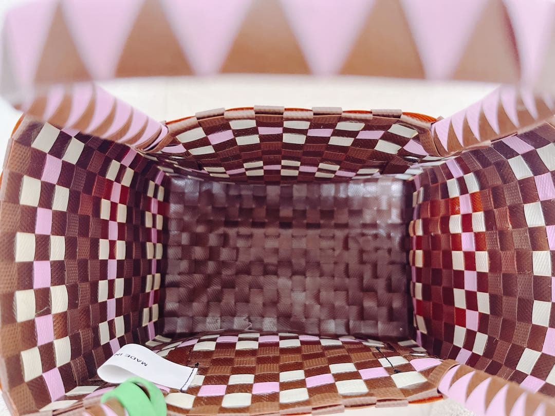 レア物❣️マルニ カフェ モザイクバスケットバッグ タグ付き新品 カゴ