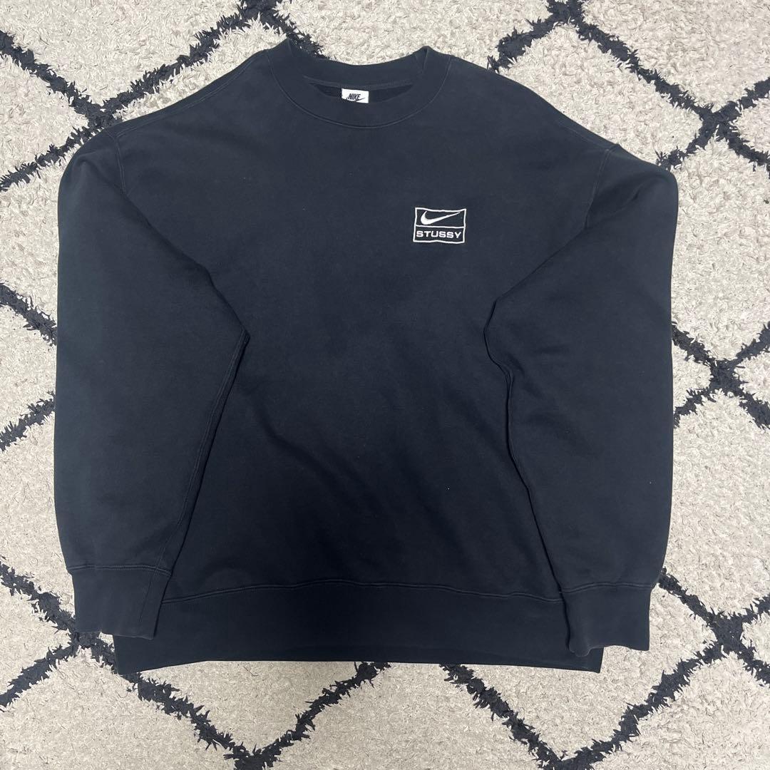 ナイキストゥーシー スウェット ブラック Nike×STUSSY】コラボ FLEECE CREW (STUSSY/スウェット・トレーナー