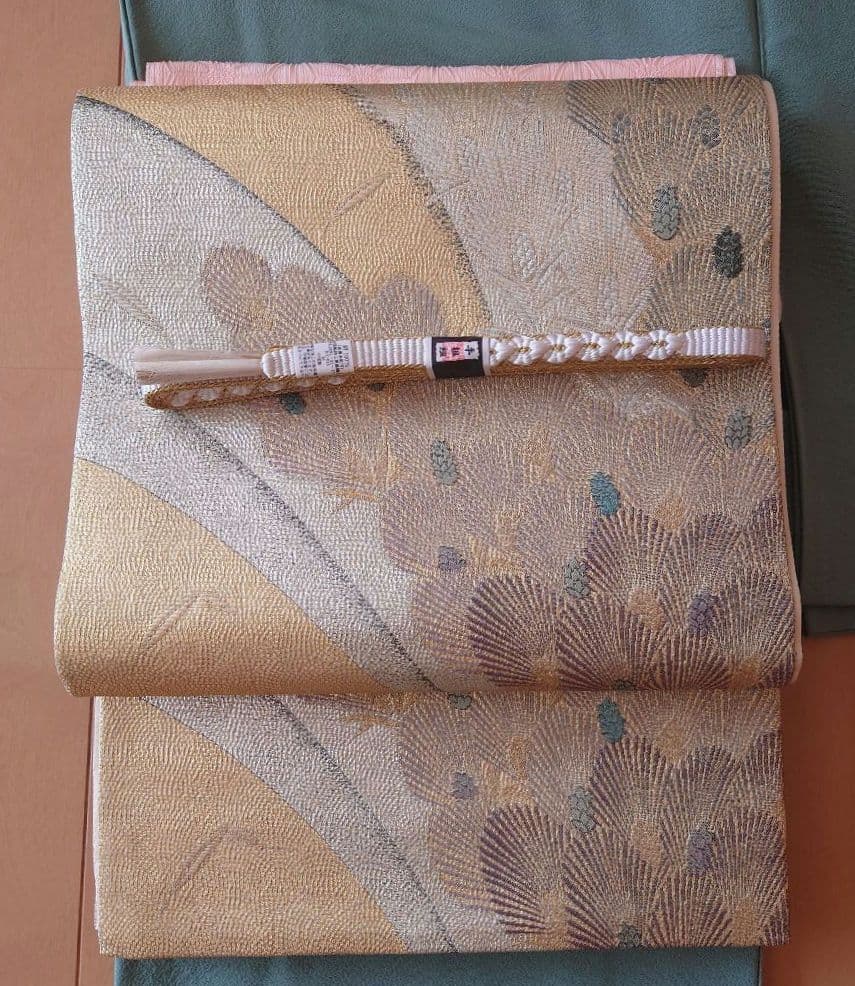 美品】色無地フルセット 正絹 袷 一つ紋 新品未使用唐織六通袋帯