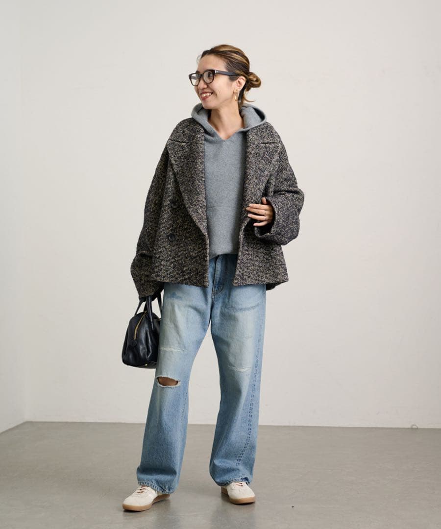 定価5.3万円！FRAMeWORKフレームワークTWEEDツイードショートコート