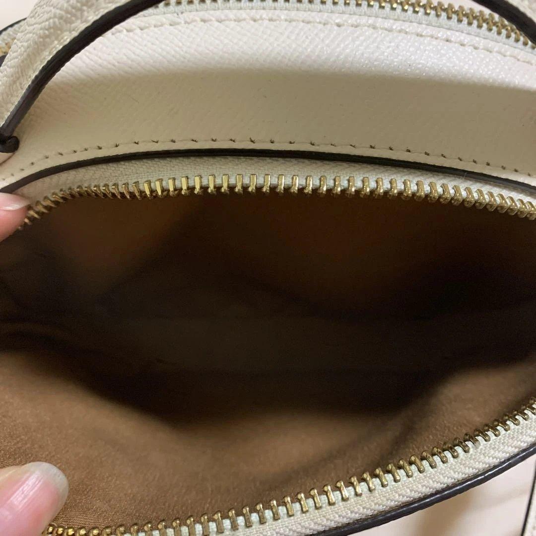 COACH ホワイト レザー ショルダーバッグ