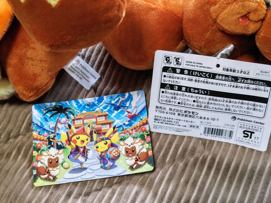 ポケモンセンター 沖縄限定 ウィンディポンチョを着たイーブイ
