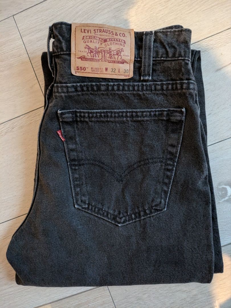 90s Levi's 550 後染めブラック USA製 96年1月製造 - メルカリ