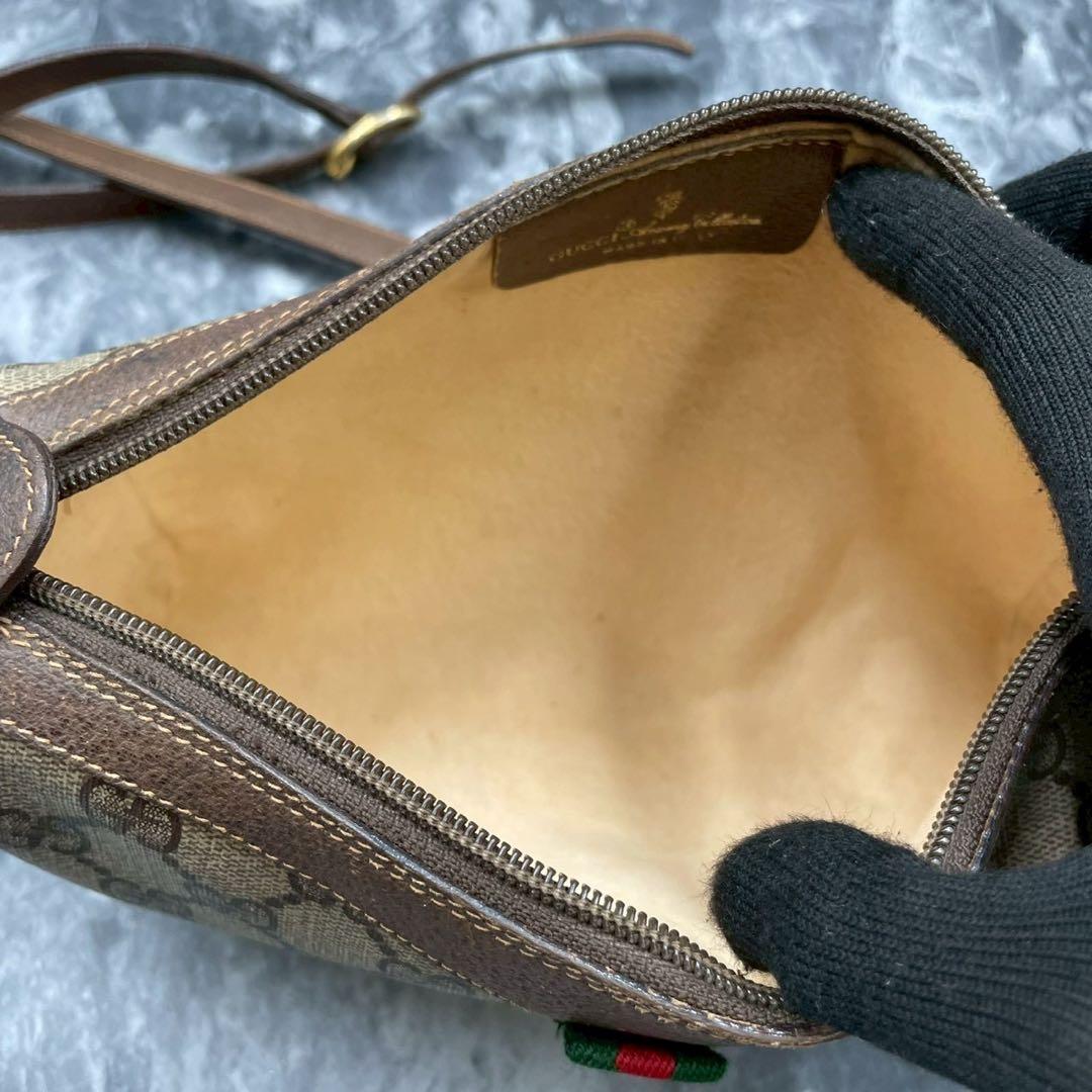 ✨美品✨GUCCI GG シェリーライン ショルダーバッグ ブラウン レザー