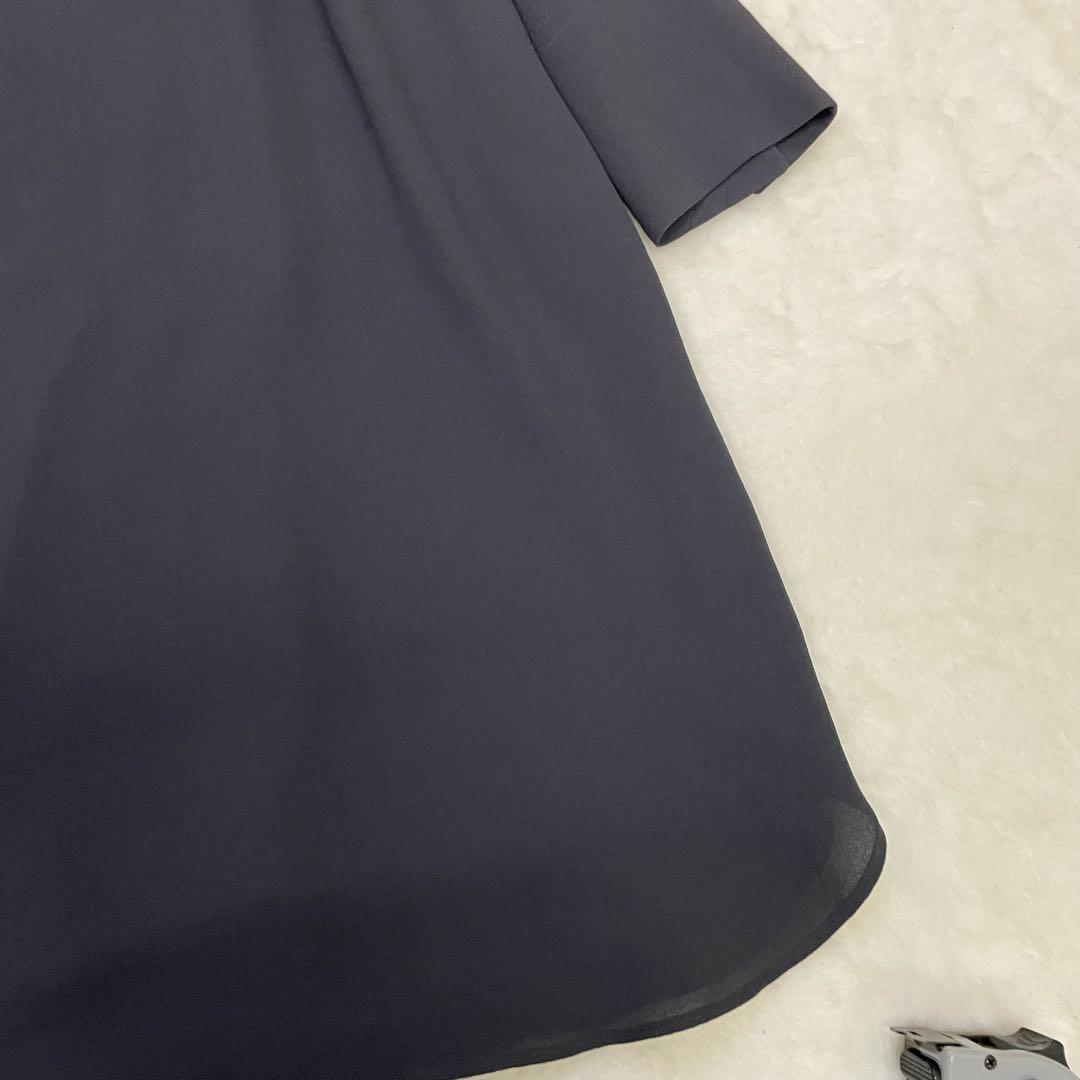 美品 BRUNELLO CUCINELLI ダークグレー 長袖ワンピース シルク - メルカリ