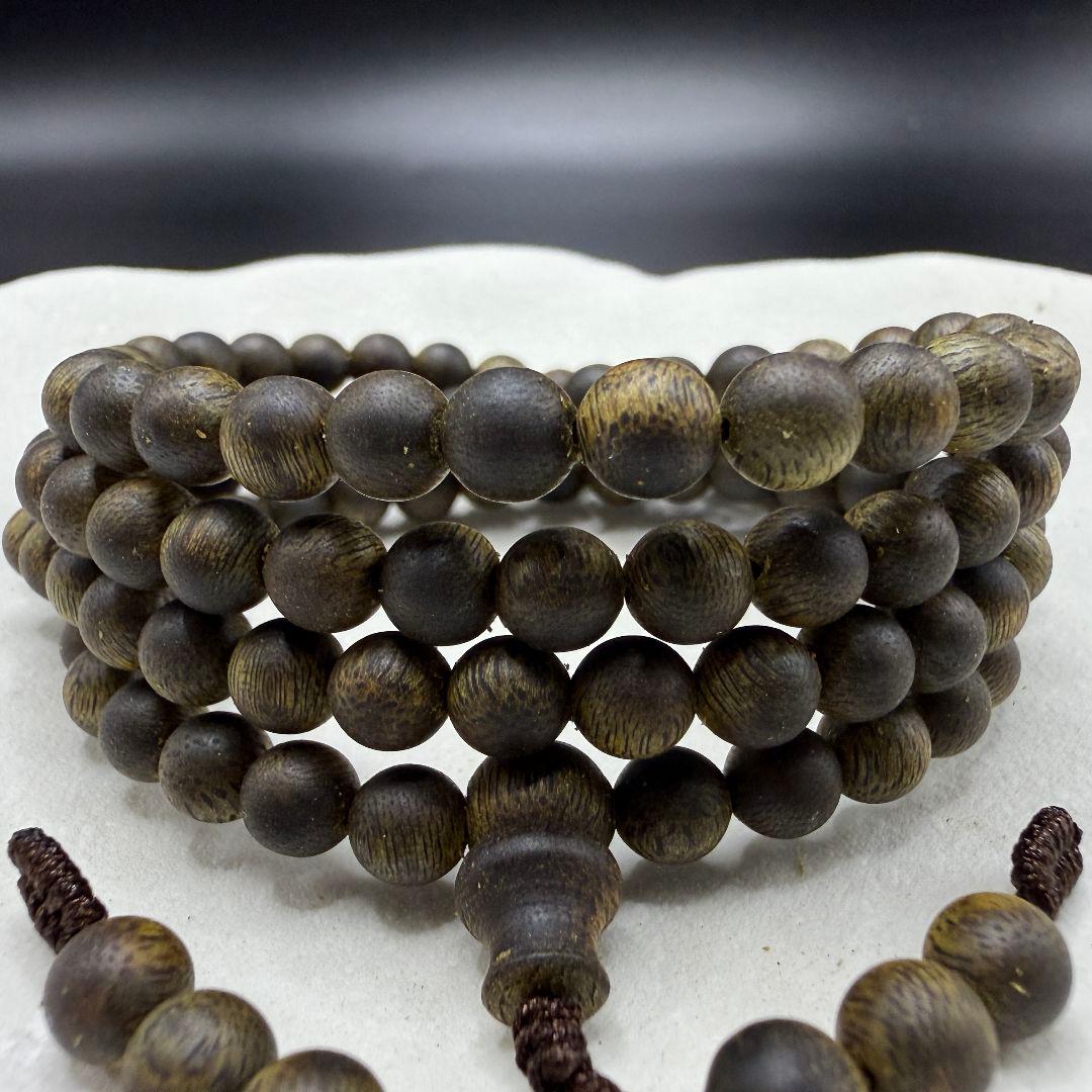 R053 全沈水 極上緑油伽羅 沈香手串 高級ブレスレット重さ：18.8g