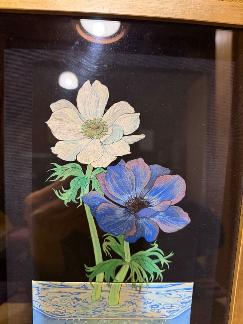 菅かおる コップに挿したアネモネ 共シール - メルカリ