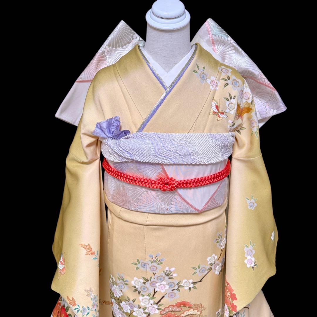 振袖フルセット やまと誂製 古典柄 正絹長襦袢 裄丈長め 151〜166cm