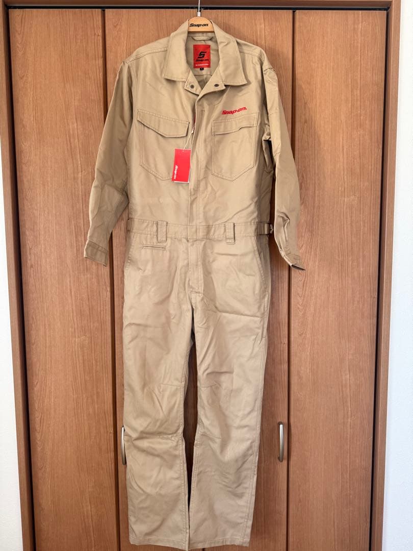 新品・未使用　スナップオン つなぎ カーキ Lサイズ ハンガー付き 新品 Snap-on ツナギ 作業着 L カーキ オリーブ スナップオン - メルカリ