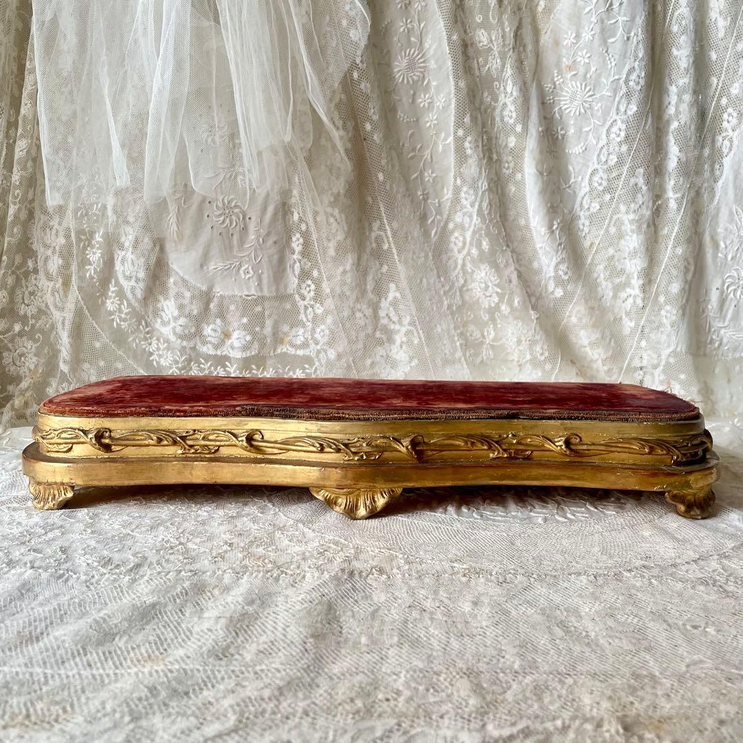 ディスプレイ台座 ポワドレ フランスアンティーク 店舗什器 ゴールド