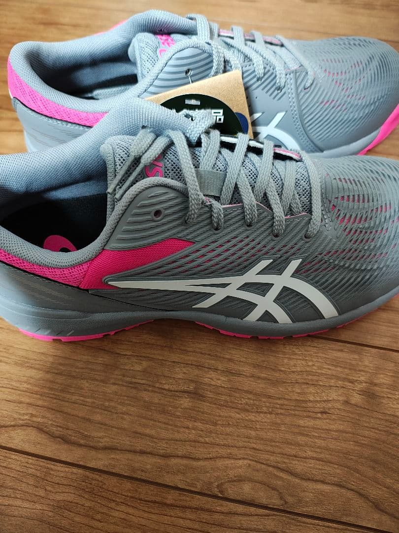 ASICS 安全靴 グレー/ピンク 25.5cm