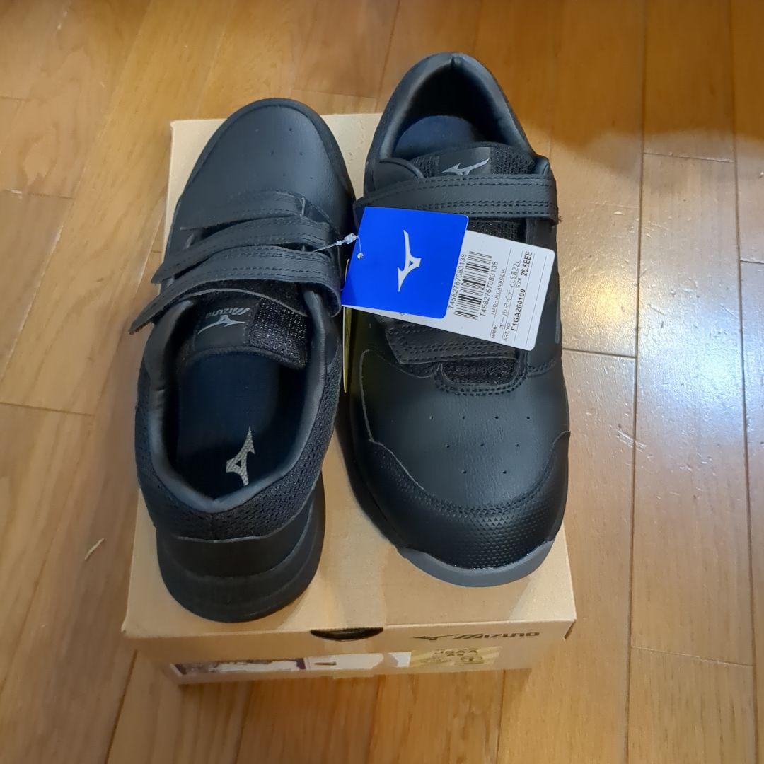 Mizuno ブラック安全靴 26.5cm ベルクロ式 - メルカリ
