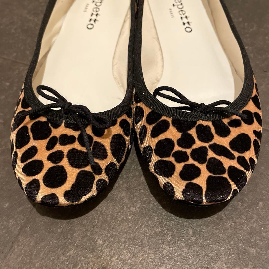 Repetto ヒョウ柄 フラットシューズ 35 - メルカリ