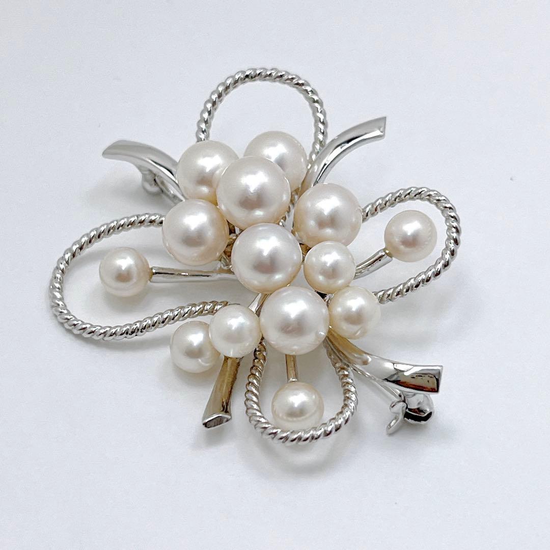 極美品✨MIKIMOTO ミキモト アコヤパール ブローチ コサージュ