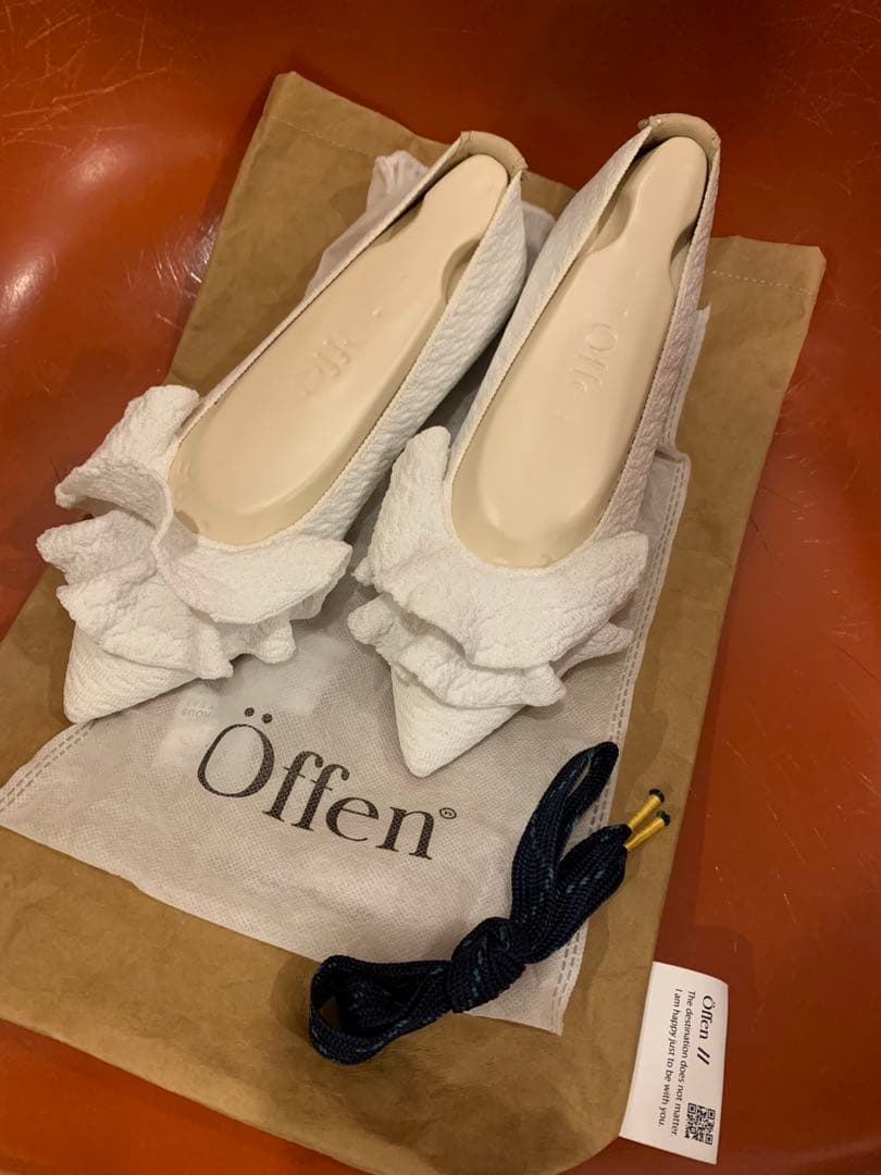 新品未使用】offen オッフェン フラットシューズ ホワイト 39 - メルカリ
