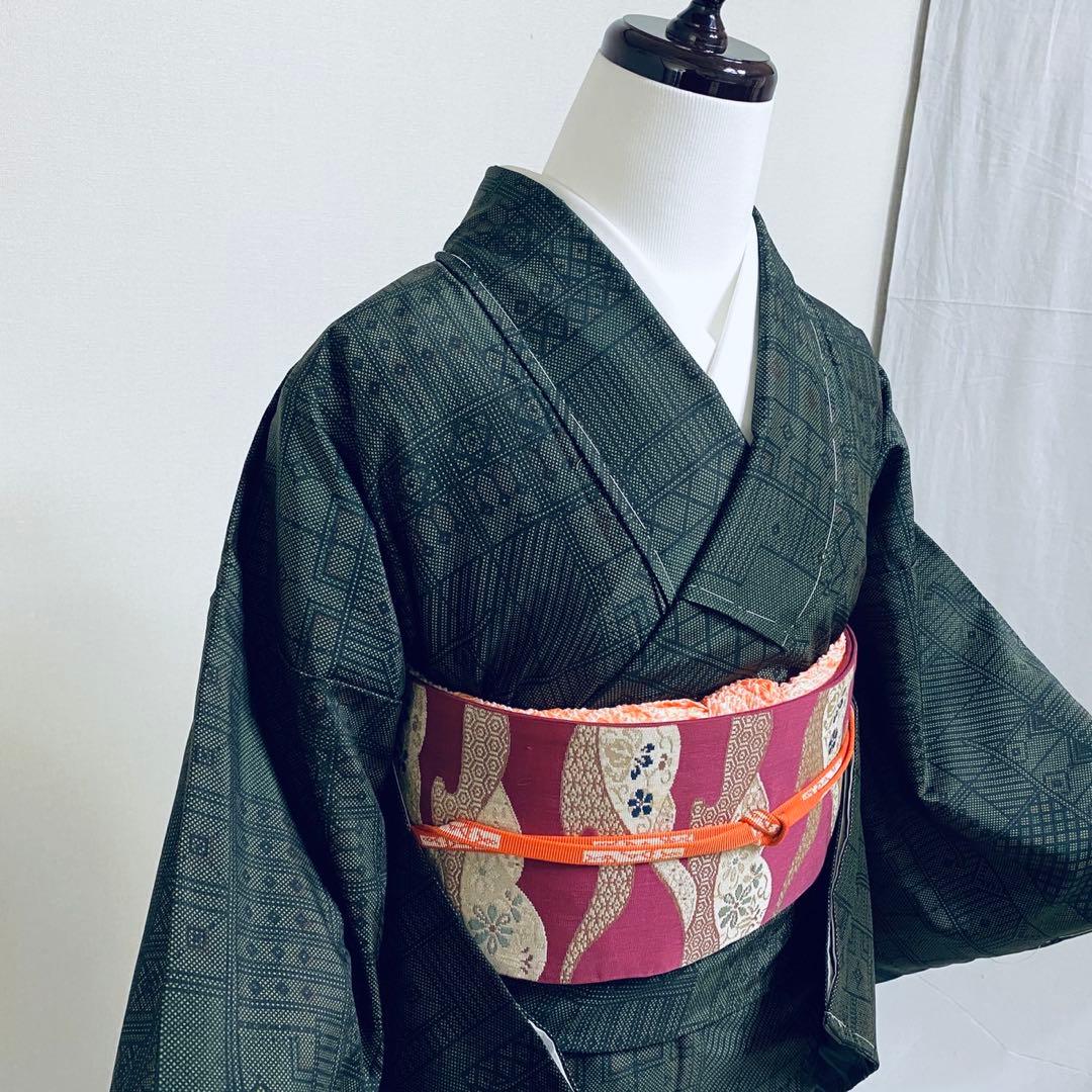 正絹 大島紬系 紬 小紋 フルセット 4点 美品 袷 - メルカリ