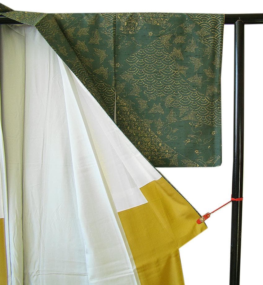 値下げ交渉OK！天然繭生紬 染着尺 訪問着 正絹 B950 - メルカリ