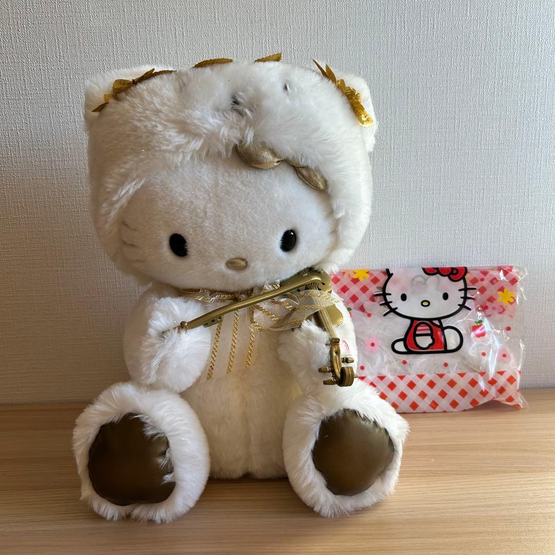 動作品】 ハローキティー KTファイバードール バイオリン 当時物 レア