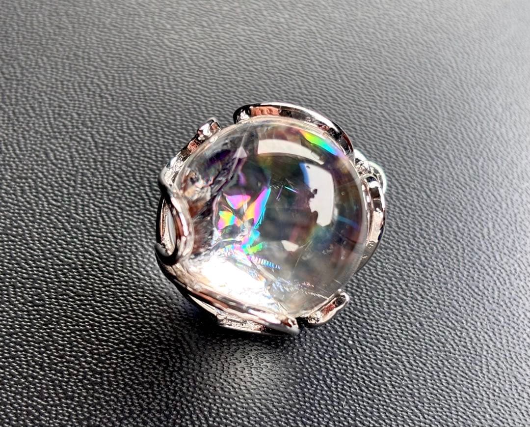 椿　永遠の愛を願う水晶の究極形態　虹のマスターウラルレムリアンスフィアPT