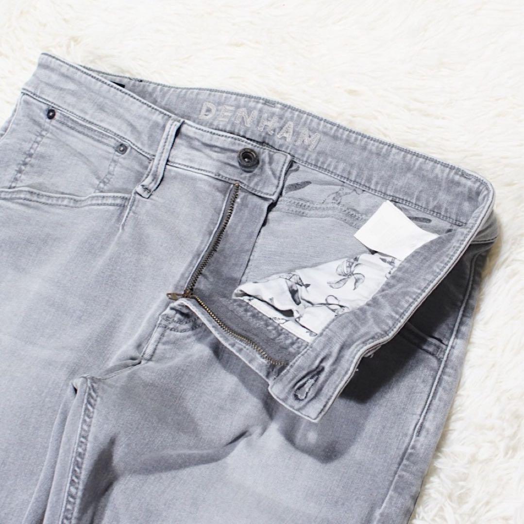 希少《DENHAM》BOLDER(W31)グレー スキニーパンツ ジップフライ