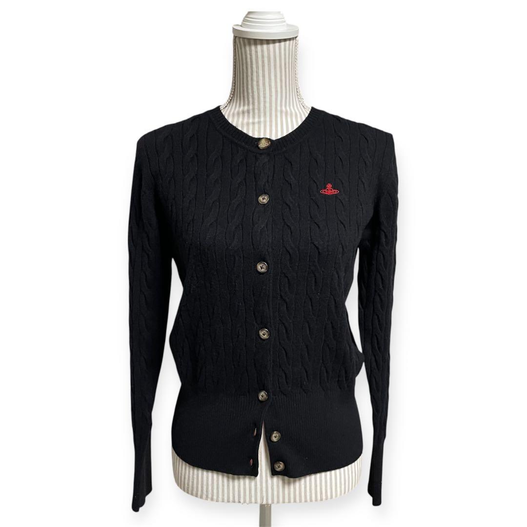 未使用級 ヴィヴィアンウエストウッド 表記40 ケーブルニットクルー