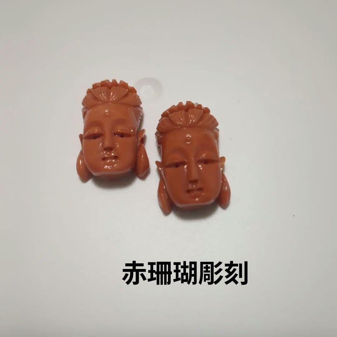 赤珊瑚　観音様彫刻ペア 赤珊瑚 観音様彫刻ペア - メルカリ