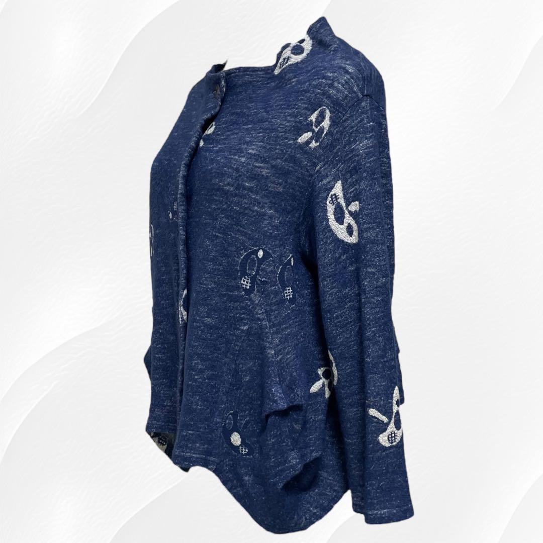 慈雨 ジウ センソユニコ 変形カーディガン 40 L ウール＆キュプラ 日本