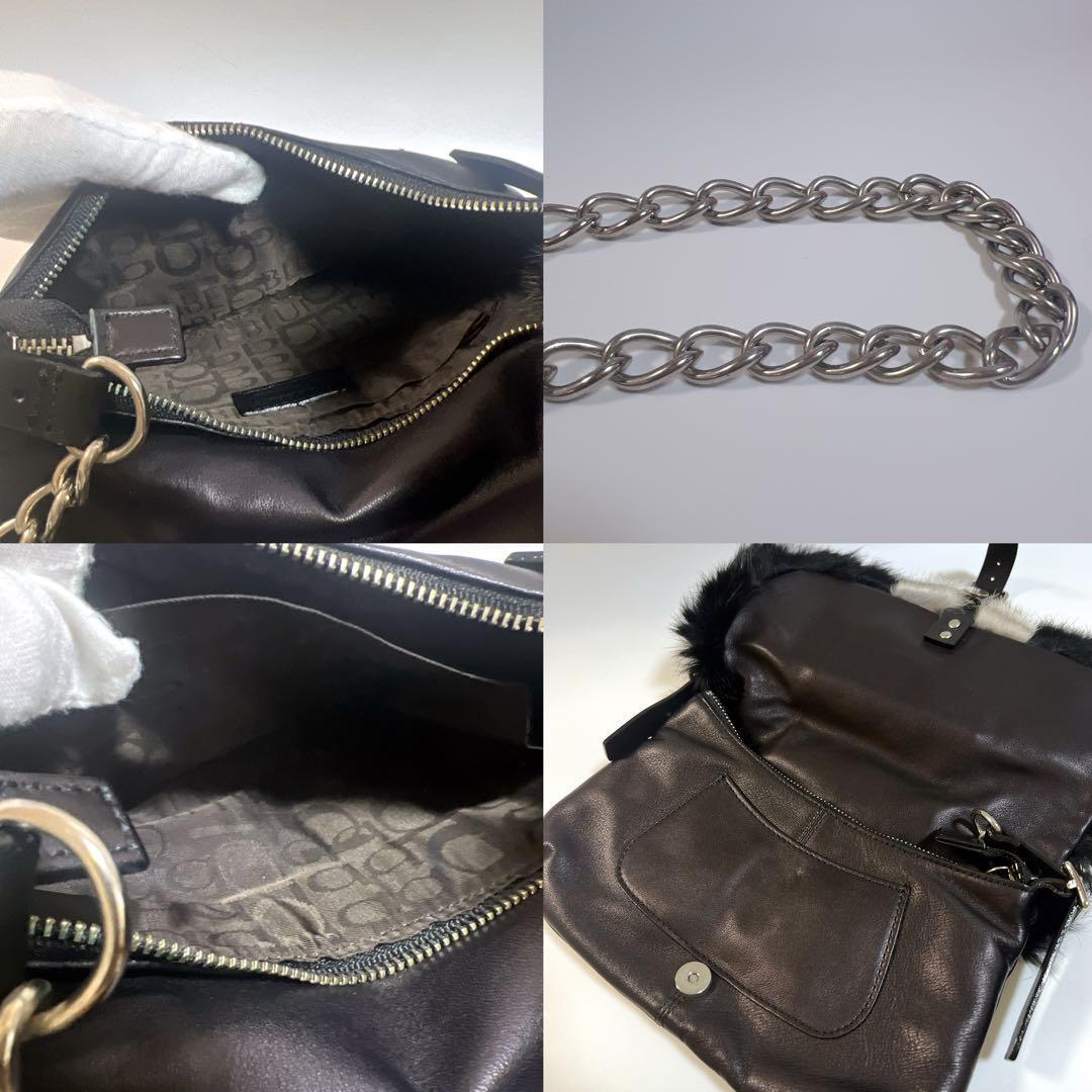 新品未使用✨バーバリー チェーン ショルダーバッグ ファー フラップ