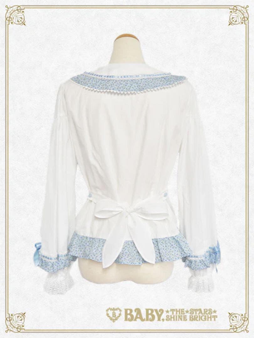 Mignonette Fleurie ブラウスオフ白×ラベンダー