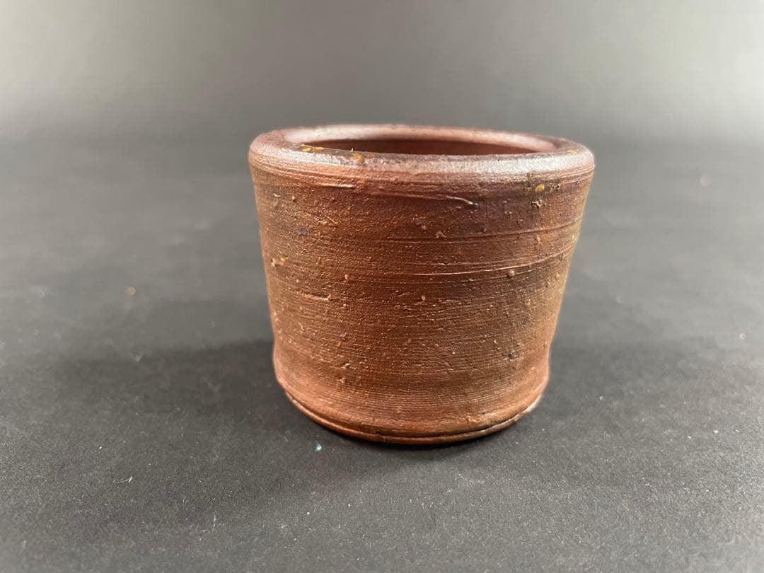 6 最終値下げ 原田陶月 備前 共箱 建水 茶器 茶道具