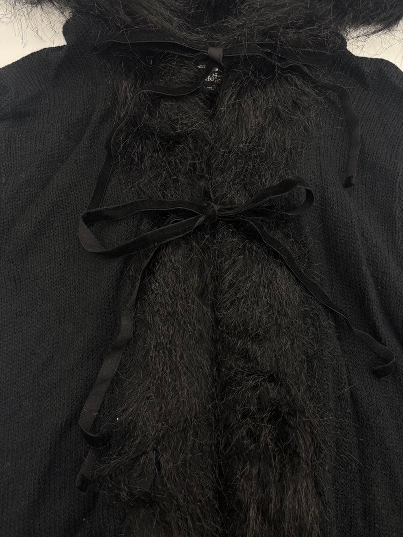 Y57】h.naoto blood ファー付き 変形カーディガン - メルカリ