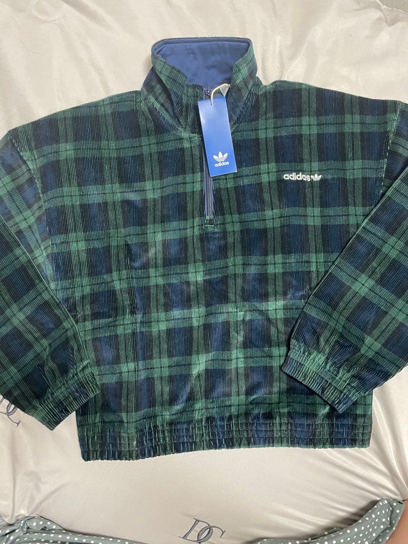 IX1054 コーデュロイ タータン ハーフジップトップ adidas M - メルカリ