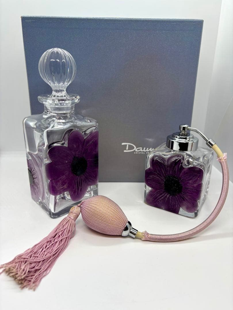 #ドーム フランス クリスタル 香水ボトル&アトマイザーセットS-2 レトロ風ドイツ製クリスタルボトルや優雅なフランス製クリスタルボトル