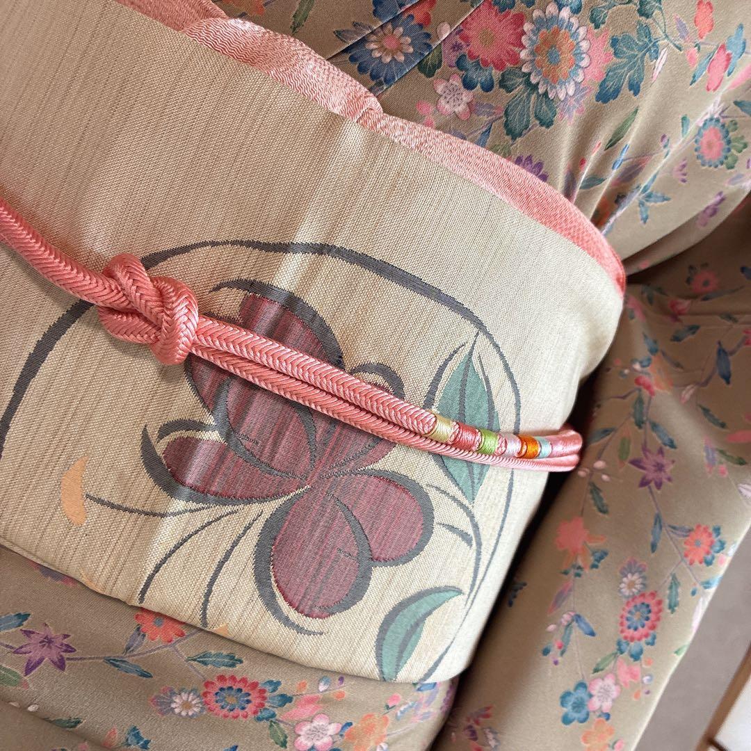 小紋 フルセット 着物 正絹 ロング丈 小花好きさん 大人の小花 J5