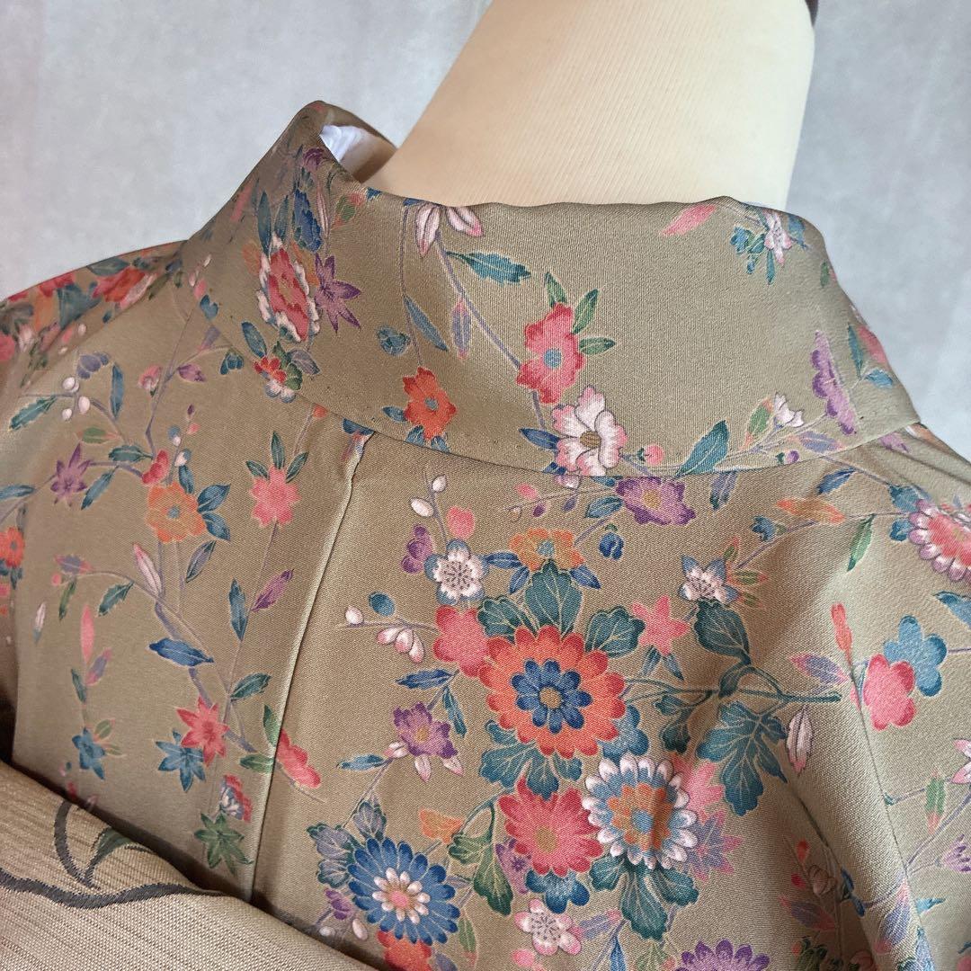 小紋 フルセット 着物 正絹 ロング丈 小花好きさん 大人の小花 J5