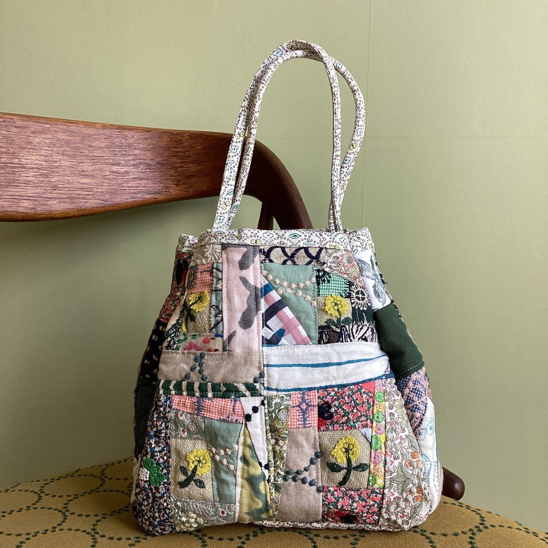 ミナペルホネン小さなハギレのパッチワークバッグハンドメイド - メルカリ