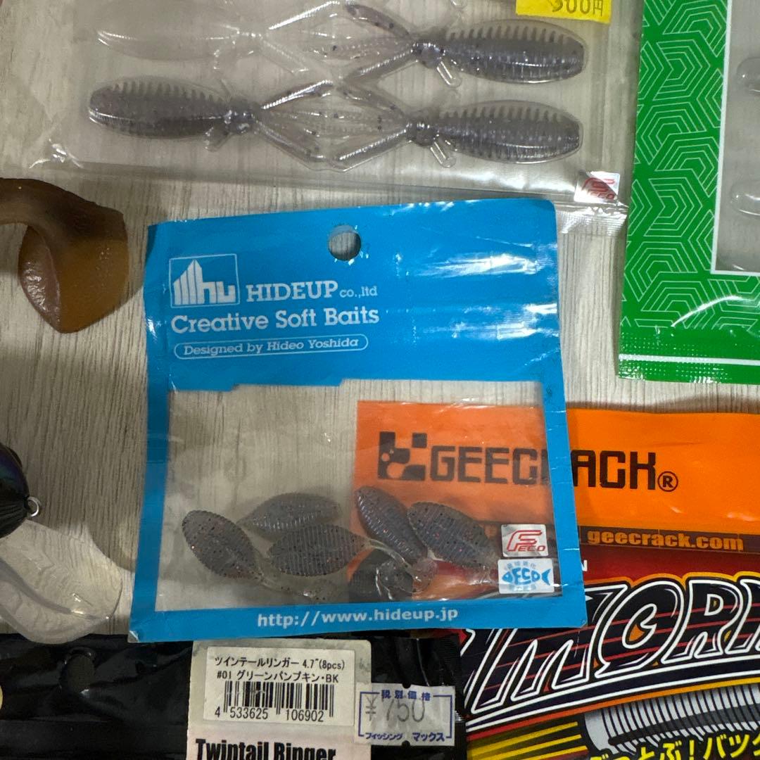 ワームセット 一誠 バス釣り まとめ売り ルアー エバーグリーン