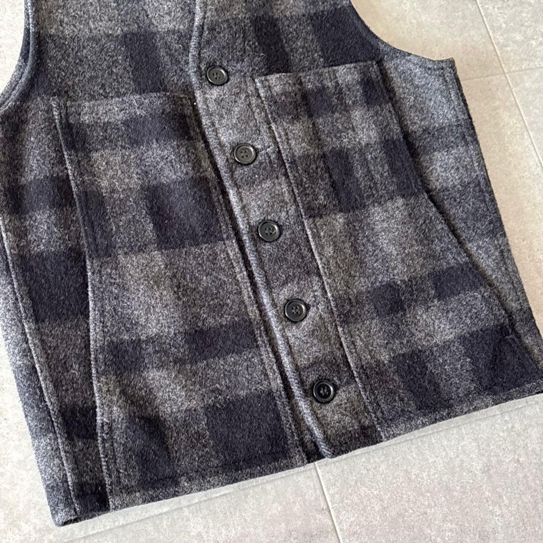 極美品】フィルソン マッキーノウール ベスト 36 ブラックグレー USA製