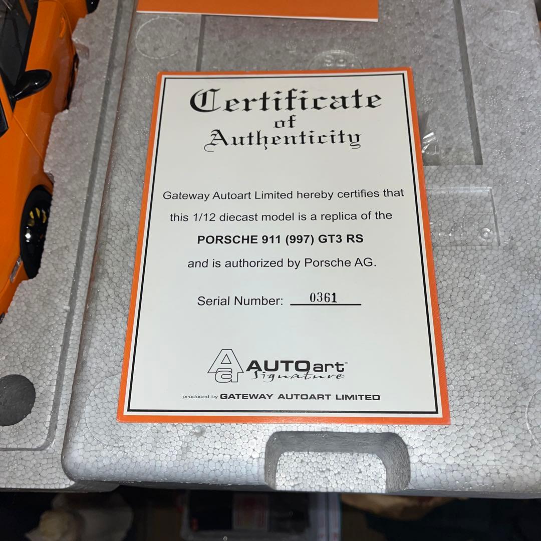 絶版】1/12 オートアート，ポルシェ911 GT3 RS オレンジ - メルカリ