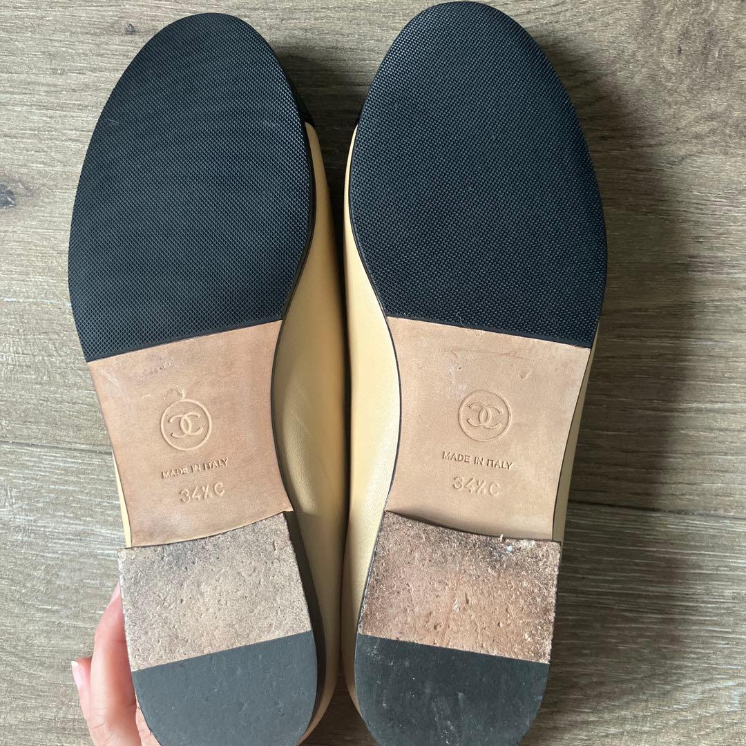CHANEL シャネル バレエシューズ バレリーナ ベージュ 34.5 - メルカリ