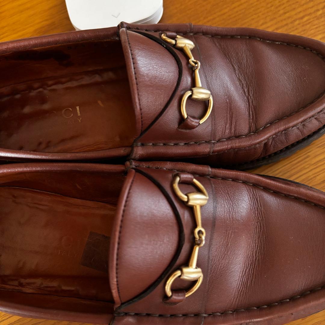 GUCCI ホースビットローファー ブラウン 7.5C サイズ23.5cm相当