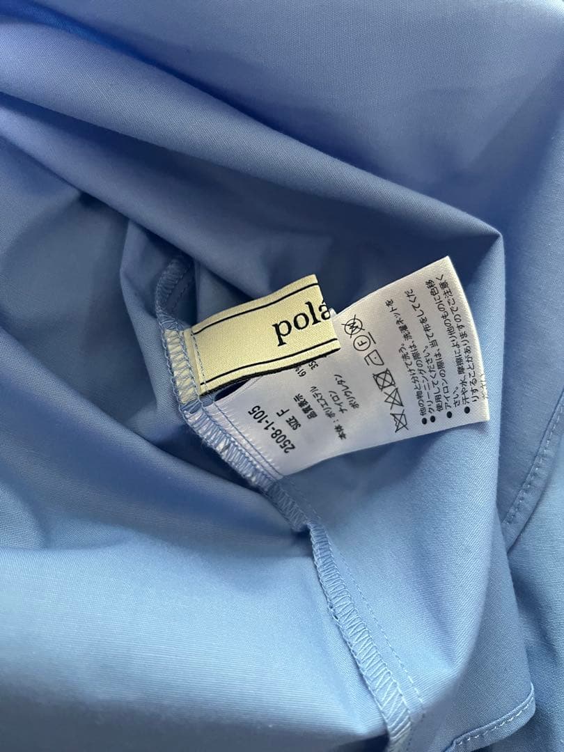 Polauraプリーツリボン2WAYブラウス ブルー - メルカリ